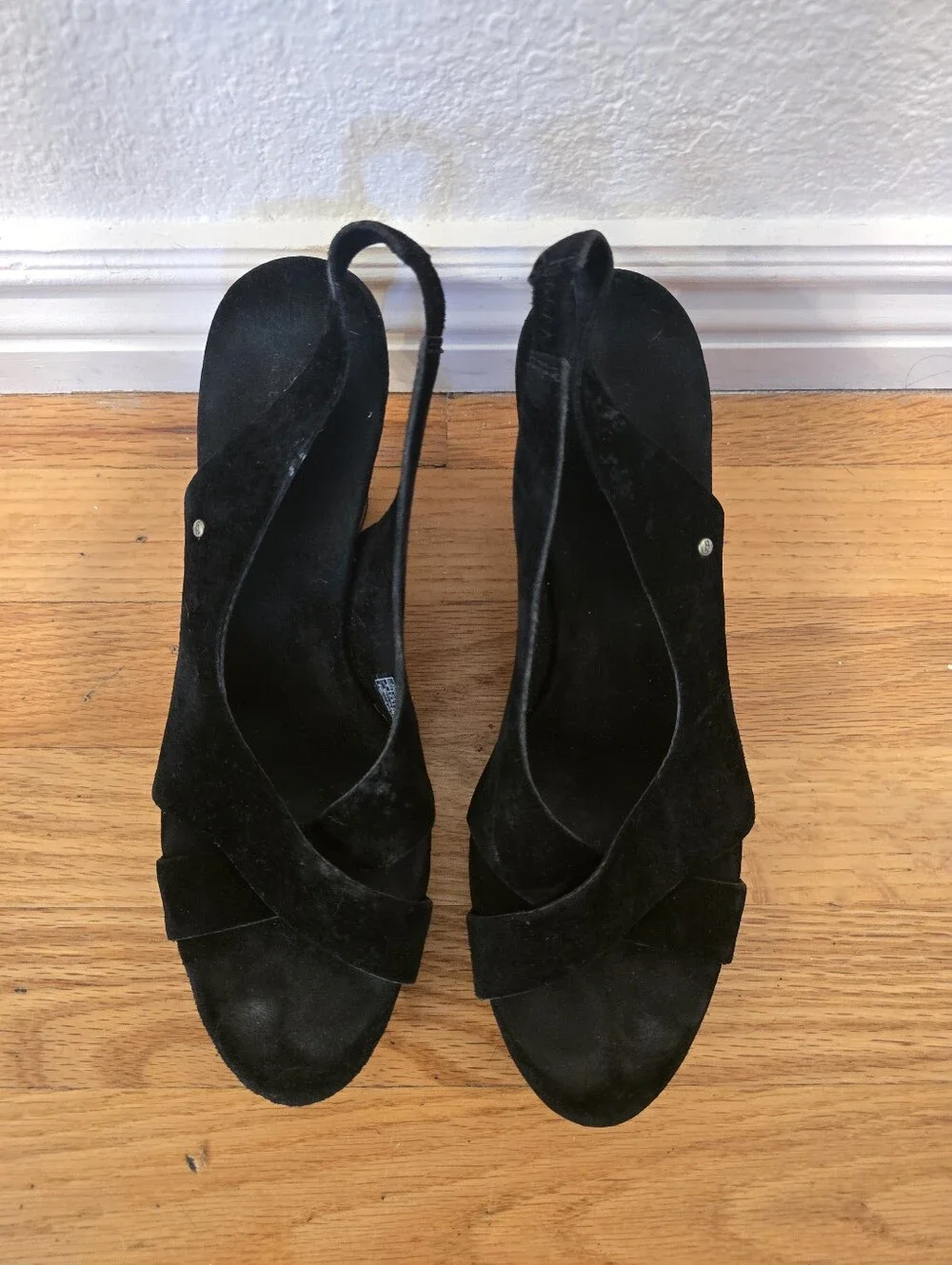 UGG Women's Black Suede Slingback Sandals